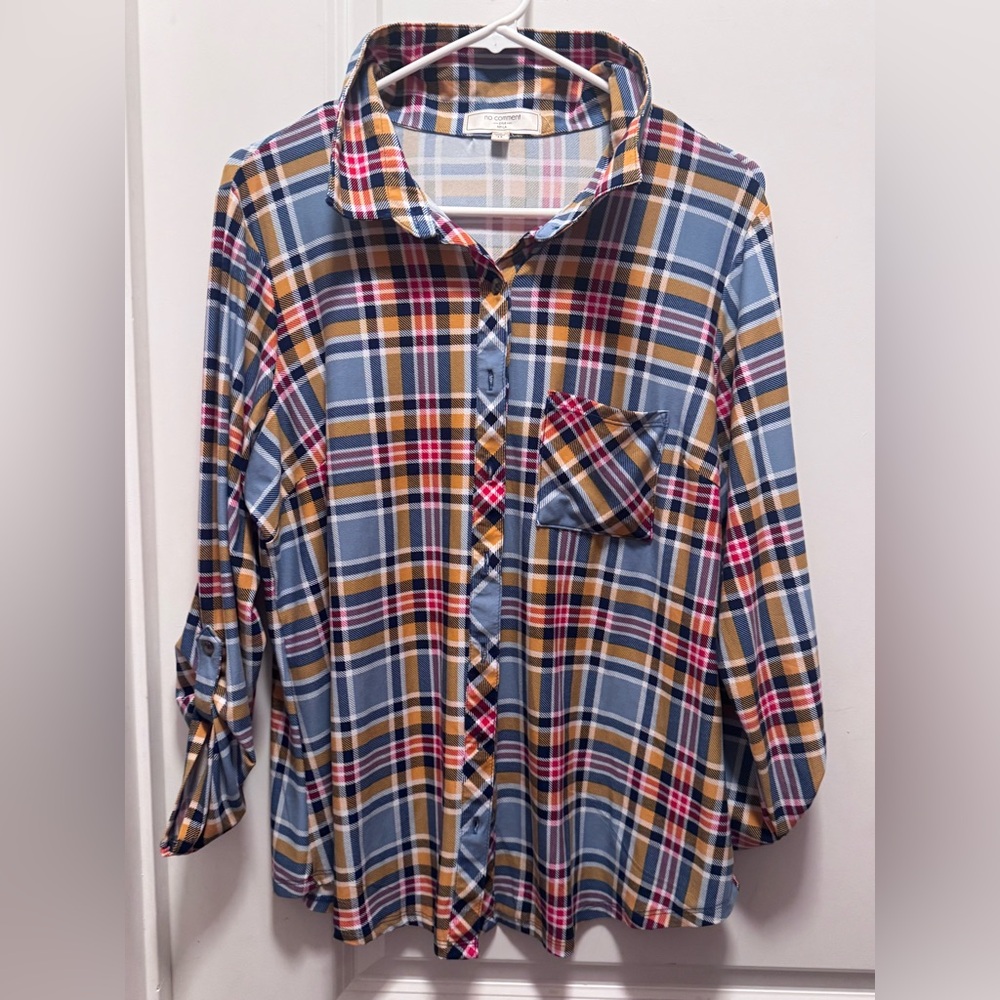 Multicolor Plaid Button-Up Shirt
